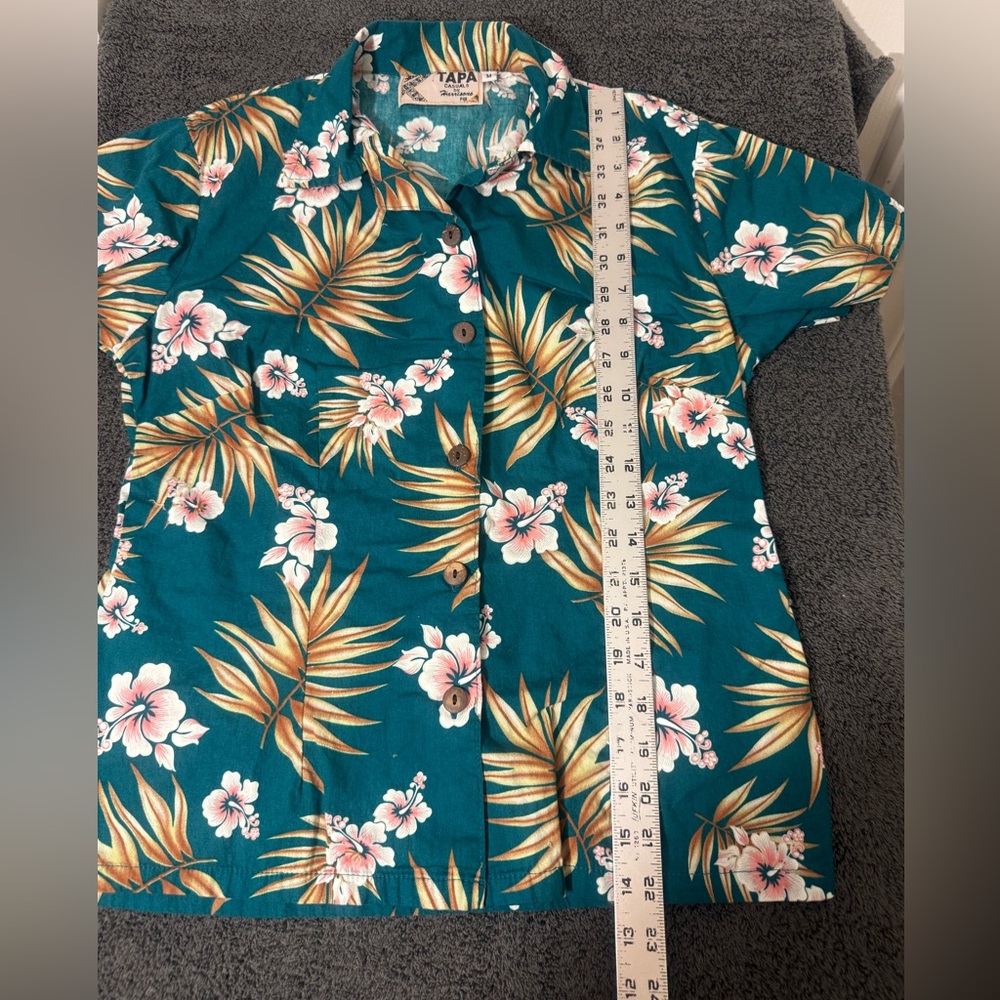 Vintage Tapa Casuals Hawaiian Floral Shirt- Size M - Picture 6 of 6